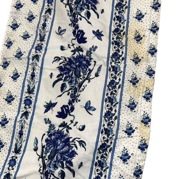 Vent du Sud French Provencal Blue white matellase cotton floral tableclo… - Picture 6 of 6